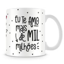 Caneca Personalizada Eu Te Amo Mais de Mil Milhões - Cerâmica de Alta Qualidade