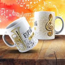 Caneca Personalizada Euphonium Bombardino Barítono Musica Instrumento Musical Orquestra