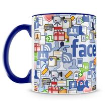 Caneca Personalizada Facebook - Porcelana Brilhante 325ml