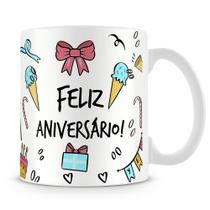 Caneca Personalizada Feliz Aniversário com Foto - Mod.2