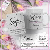 Caneca Personalizada Feliz Dia das Mães Para Sogra Com Nome