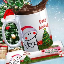 Caneca Personalizada Feliz Natal Flork Meme Bento Cake Natalina Engraçada Porcelana MEGA OFERTA!