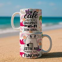 Caneca Personalizada Flork Café Com Frases