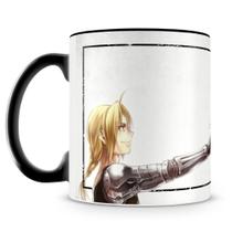 Caneca Personalizada Fullmetal Alchemist - Porcelana Brilhante com Alça Preta