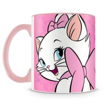 Caneca Personalizada Gatinha Marie - Porcelana Rosa - 325ml