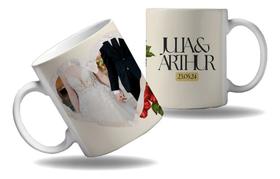 Caneca Personalizada Lembrança Casamento Data Convite Amor 3