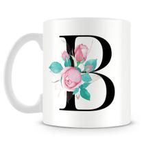 Caneca Personalizada Letra B em Porcelana Branca