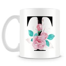 Caneca Personalizada Letra T em Porcelana Branca Caneca Personalizada Letra T em Porcelana Branca
