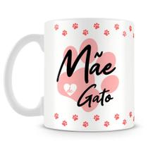 Caneca Personalizada Mãe de Gato - Porcelana Branca (Mod.2)