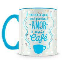 Caneca Personalizada Mais Amor e Café - 325ml - Mod.2