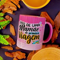 Caneca Personalizada Mamãe de Primeira Viagem Rosa