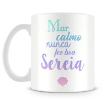 Caneca Personalizada Mar Calmo - Sereia - Porcelana Brilhante 325ml Caneca Personalizada Mar Calmo - Sereia - Porcelana Brilhante 325ml
