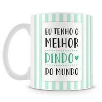 Caneca Personalizada Melhor Dindo - Porcelana Branca com Estampa