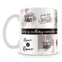 Caneca Personalizada Melhores Momentos com Você - 5 Fotos e Frase