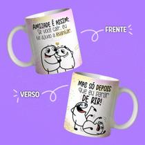 Caneca Personalizada Meme Flork Amizade É Assim