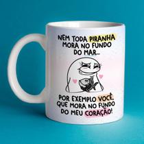 Caneca Personalizada Meme Flork Mora No Meu Coração