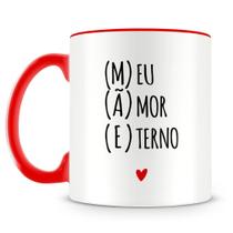 Caneca Personalizada Meu Amor Eterno - Porcelana de Alto Brilho com Interior Vermelho Caneca Personalizada Meu Amor Eterno - Porcelana de Alto Brilho com Interior Vermelho