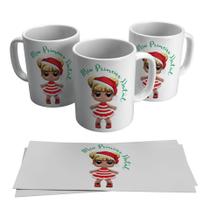 Caneca Personalizada Meu Primeiro Natal Boneca 325ml