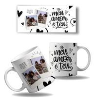 Caneca Personalizada Namorados Com Foto Amor Declaração
