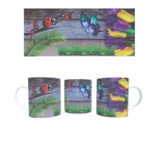 Caneca Personalizada Natureza Joaninhas E Borboletas Presente Lembrancinha