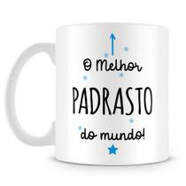 Caneca Personalizada O Melhor Padrasto do Mundo - Porcelana Brilhante