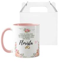 Caneca Personalizada para Convidar Florista de Casamento