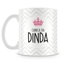 Caneca Personalizada para Dinda - Porcelana de Alto Brilho
