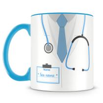 Caneca Personalizada para Médico com Nome - Porcelana de Alto Brilho Caneca Personalizada para Médico com Nome - Porcelana de Alto Brilho
