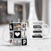 Caneca personalizada para o dia dos namorados anos. meses e dias Caneca personalizada para o dia dos namorados anos. meses e dias