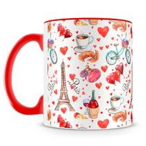 Caneca Personalizada Paris - Porcelana de Alto Brilho com Estampa Temática