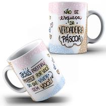 Caneca Personalizada Páscoa Feliz Páscoa Diversos Modelos Presente Certo Porcelana MEGA OFERTA!