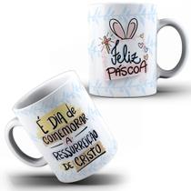 Caneca Personalizada Páscoa Feliz Páscoa Diversos Modelos Presente Certo Porcelana MEGA OFERTA!