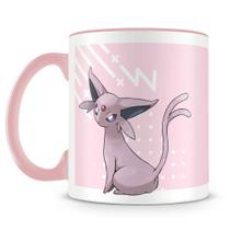 Caneca Personalizada Pokémon Espeon - Porcelana Rosa Caneca Personalizada Pokémon Espeon - Porcelana Rosa