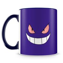 Caneca Personalizada Pokémon Gengar em Porcelana com Alça Roxa