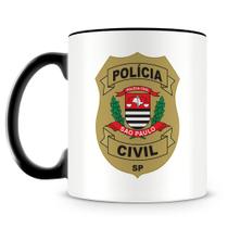 Caneca Personalizada Polícia Civil de São Paulo com Nome - 325ml