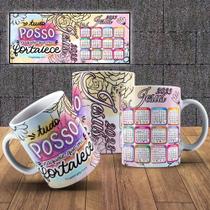 Caneca Personalizada porcelana 2023 com calendário