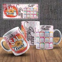 Caneca Personalizada porcelana 2023 com calendário