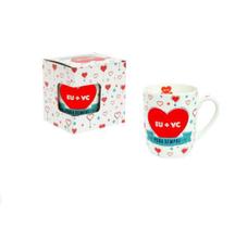 Caneca Personalizada Porcelana Decorada Eu+Vc Presente Amor