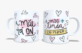 Caneca Personalizada Porcelana Dia das Mães de 325ml