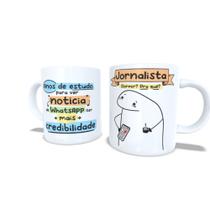 caneca personalizada porcelana divertida flork meme Bento Profissões Jornalista