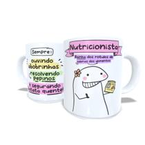 caneca personalizada porcelana divertida flork meme Bento Profissões Nutricionista