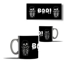 Caneca Personalizada Porcelana Halloween Café Monstros Bruxa Caneca Personalizada Porcelana Halloween Café Monstros Bruxa