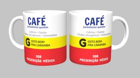Caneca personalizada porcelana MEME CAFÉ PARASETOMAR QUENTIM