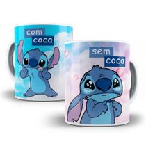 Caneca Personalizada (porcelana) - Stitch Lilo Disney Com Coca Sem Coca - LiveSub
