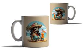 Caneca Personalizada Presente Caveira Mexicana Katrina Praia