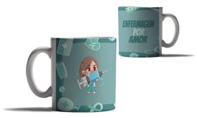 Caneca Personalizada Presente Enfermagem Por Amor Saúde