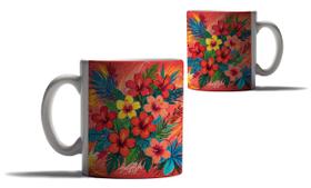 Caneca Personalizada Presente Flores Havaianas Floral