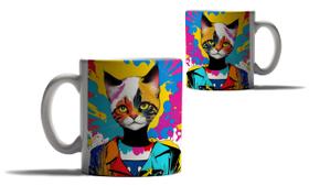 Caneca Personalizada Presente Pop Arte Moda Gatos Quadrinhos