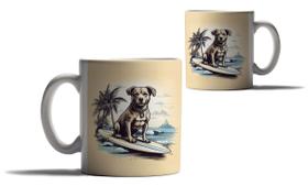 Caneca Personalizada Presente Praia Cachorro Surfista Surf Caneca Personalizada Presente Praia Cachorro Surfista Surf