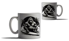 Caneca Personalizada Presente Praia Gorila Surfista Surf Caneca Personalizada Presente Praia Gorila Surfista Surf